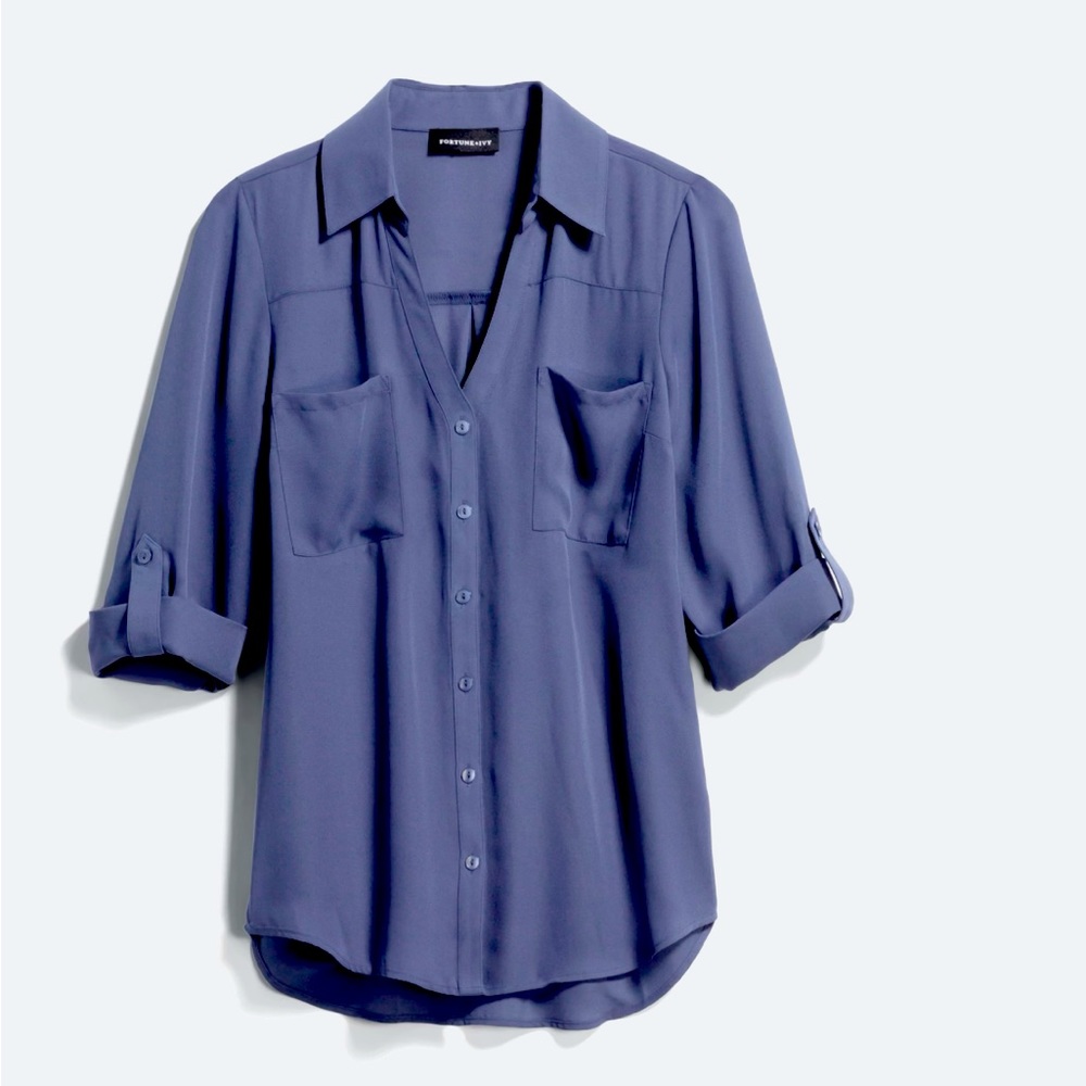 Fortune + Ivy | Christelle Button Down Blouse | size S